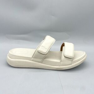 Fitflop Womens 9 F Mode Slide Sandal Shoes Beige Platform Comfort SlipOn Strappy